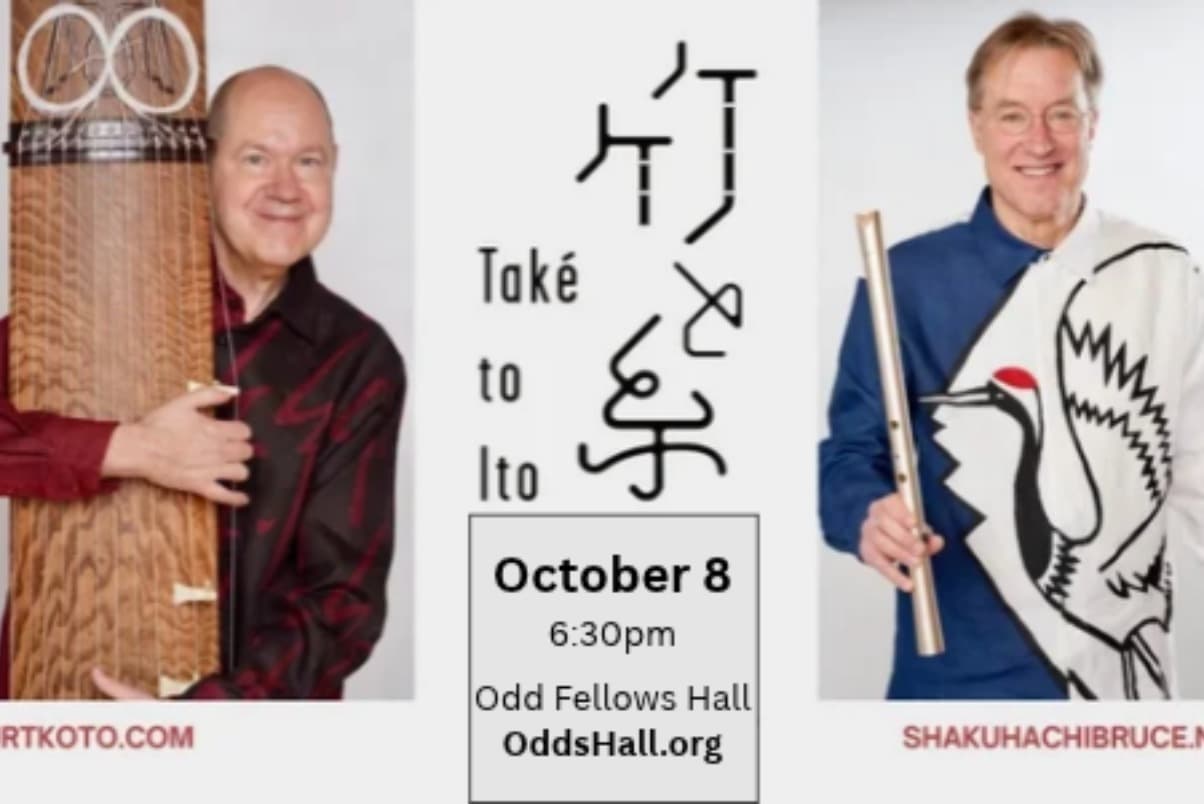 Japanese Music Masters Také to Ito Perform at Odd Fellows
