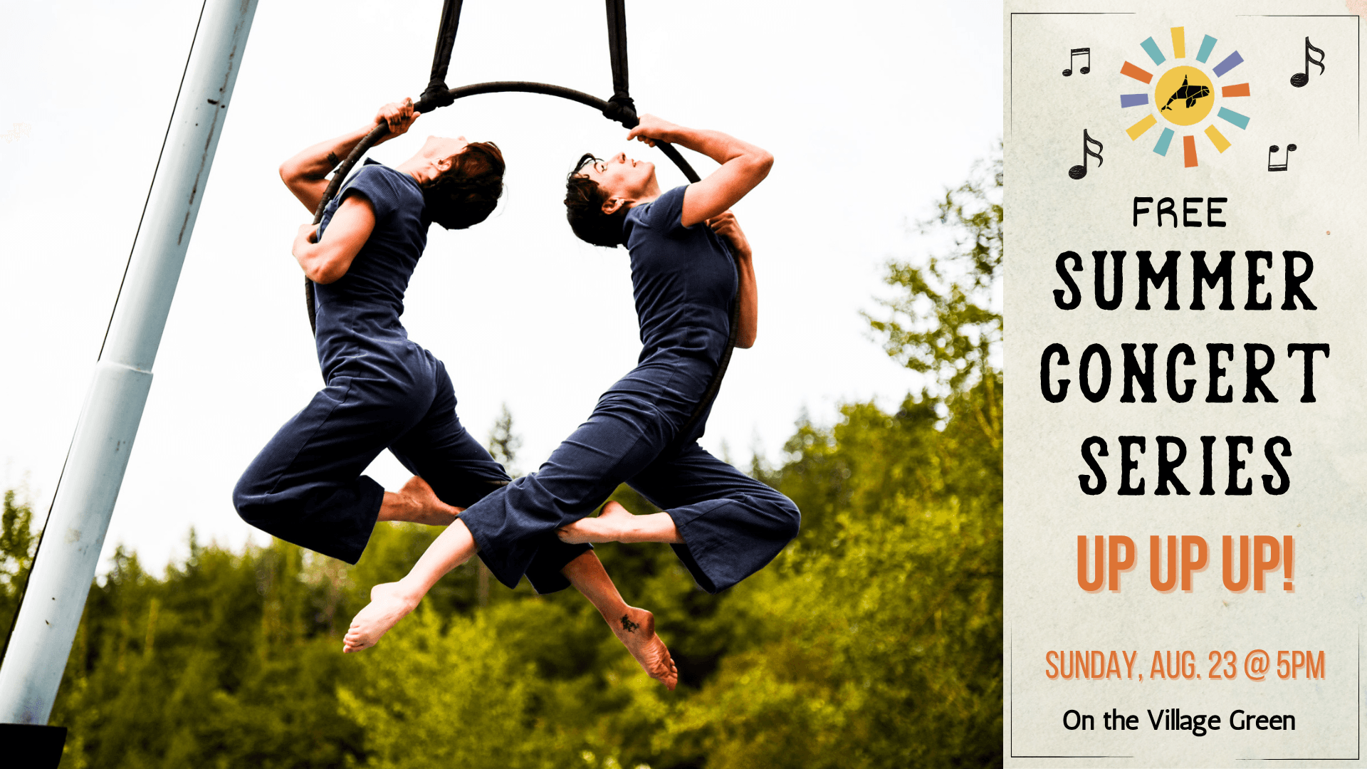 SCS: Up Up Up! plus Dana Lyons and Kaleidoscope Kid Faire (Aug 23)